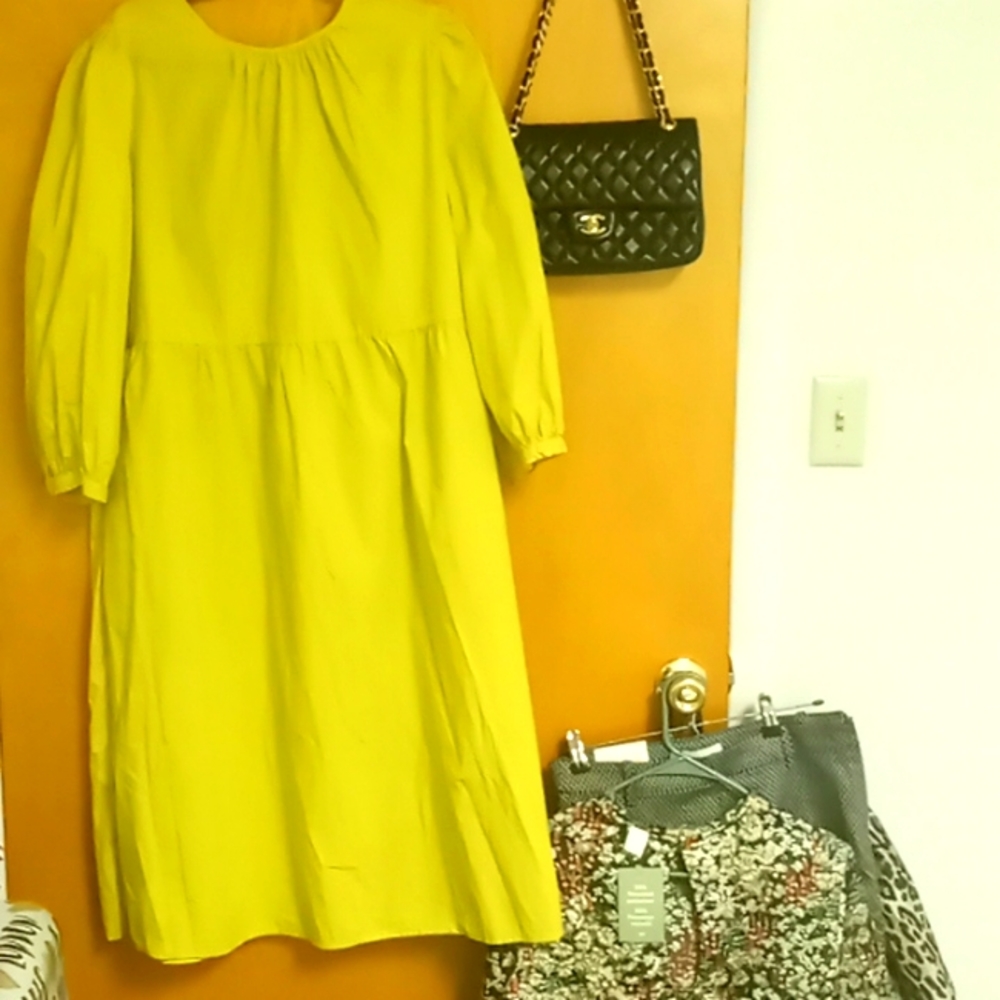 Yellow citrus color maxi dress